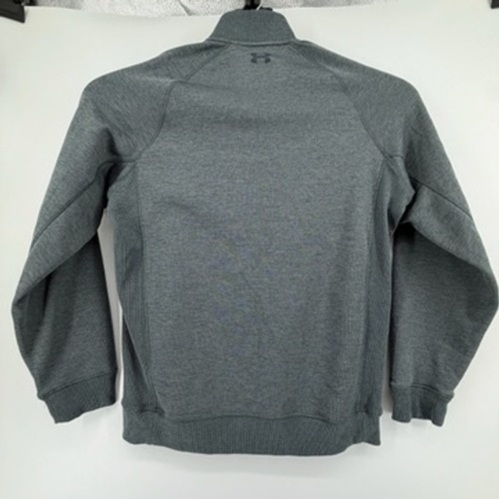Under Armour Mens ColdGear Quarter Zip Pullover Charcoal‎ Gray Loose Fit Large - Picture 3 of 6